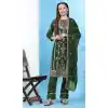 Traditional Faux Georgette Embroidered Green Designer Evening Wear Salwar Kameez - 7931179094