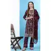 Traditional Faux Georgette Embroidered Purple Designer Evening Wear Salwar Kameez - 7931179095