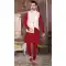 Wedding Wear Maroon Art Silk Resham And Zari Work Designer Men's Kurta Pajama With Jacket - 7950179274