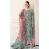 Designer Sky Embroidery Work Faux Georgette  Party Wear Salwar Kameez  - 7934179105
