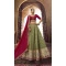 Traditional Wedding Wear Viscose Embroidery Work Lehenga Choli In Green - 7953179293