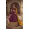 Purple Traditional Wedding Wear Viscose Embroidery Work Lehenga Choli - 7953179299