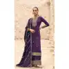 Purple Premium Silk Embroidery Work Traditional Function Wear Designer Palazzo Salwar Kameez - 7967179401