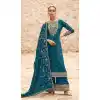 Teal Premium Silk Embroidery Work Traditional Function Wear Designer Palazzo Salwar Kameez - 7967179402