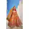 Traditional Wedding Wear Orange Jacquard Work Banarasi Silk Lehenga Choli - 7970179427
