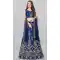 Silk Blend Royal Blue Zari Work Party Wear Designer Lehenga Choli - 7974179445
