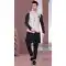 Art Silk Woven Work Navy Blue Readymade Men's Wear Kurta Pajama With Jacket - 8004179703