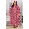 Designer Rayon Red Print Work Casual Wear Readymade Gown - 8005179706
