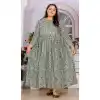 Festival Wear Rayon With Printed Work Designer Readymade Gown In Multi Color - 8006179708