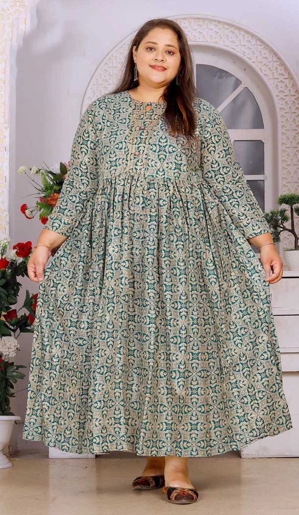 Festival Wear Rayon With Printed Work Designer Readymade Gown In Multi Color - 8006179708