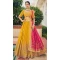 Elegant Yellow Viscose Thread Embroidery Work Wedding Wear Lehenga Choli - 8008179727