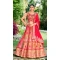Banarasi Silk Handwork Wedding Wear Heavy Lehenga Choli In Red - 8026179814
