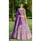 Banarasi Silk Handwork Wedding Wear Heavy Lehenga Choli In Purple - 8026179816