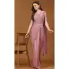 Imported Embroidery Sequins Work Designer Party Wear Readymade Saree In Pink - 8027179823