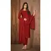 Marvelous Red Silk Georgette With Diamond Work Party Wear Salwar Kameez - 8037179894