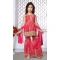 Pink Faux Georgette Embroidery Work Designer Readymade Kids Sharara Suit - 8039179901
