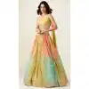 Readymade Designer Dola Silk Embroidery Mirror Work Multi Color Lehenga Choli - 8051179998