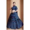 Blue Chinon With Digital Print Work Heavy Designer Lehenga Choli - 8073180165