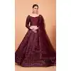 Designer Tabby Silk Burgundy Color Sequence Embroidery Work Party Wear Lehenga Choli  - 8075180173