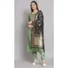 Silk Blend With Embroidery Work Designer Casual Wear Readymade Salwar Suit In Pista - 8077180182