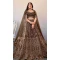 Sequins Work In Butterfly Net Brown Color Mehendi and Sangeet Ceremony Lehenga Choli - 8090180274
