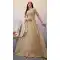 Sequins Work In Butterfly Net Dark Cream Color Mehendi and Sangeet Ceremony Lehenga Choli - 8090180276