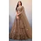 Sequins Work In Butterfly Net Light Brown Color Mehendi and Sangeet Ceremony Lehenga Choli - 8090180279