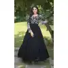 Black Designer Jacquard Work Readymade Function Wear Gown - 8102180360