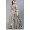 Sequins And Embroidery Work Nylon Net Party Wear Lehenga Choli In Grey - 8112180408
