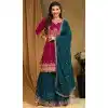 Faux Georgette Sequins Embroidery Work Festival Wear Sharara Suit In Pink - 8118180434