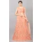 Designer Sequins Work Net Orange Color Party Wear Lehenga Choli - 8132180549