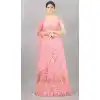 Designer Sequins Work Net Pink Color Party Wear Lehenga Choli - 8132180550