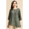 Embroidered Work Viscose Blend Traditional Readymade Short Kurti In Sea Green - 8139180626