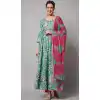 Viscose Rayon Multi Color Embroidery Work Festival Wear Anarkali Salwar Suit - 8145180662