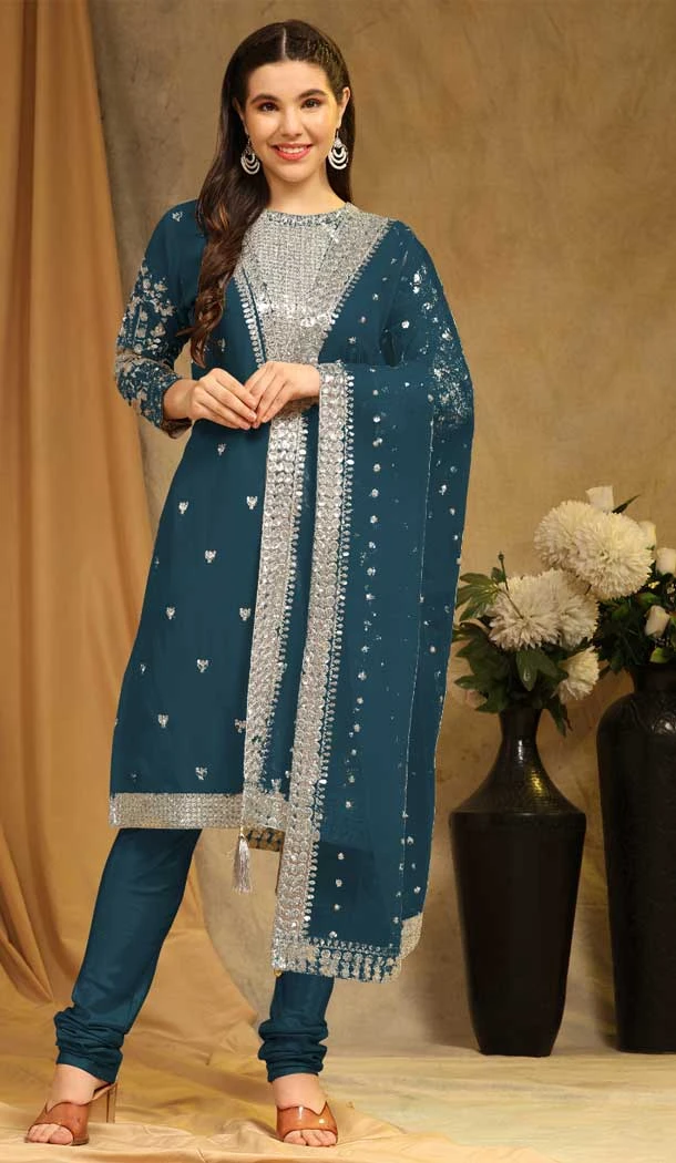 Morpichh Faux Georgette Embroidery Work Casual Wear Pakistani Salwar Suit - 8154180767