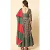 Multi Color Rayon With Floral Print Work Casual Wear Readymade Salwar Kameez - 8169180863