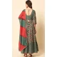 Multi Color Rayon With Floral Print Work Casual Wear Readymade Salwar Kameez - 8169180863