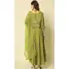 Mehendi Green Color Rayon Plain Casual Wear Readymade Salwar Kameez - 8169180864