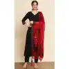 Black Color Rayon Plain Casual Wear Readymade Salwar Kameez - 8169180867