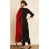 Black Color Rayon Plain Casual Wear Readymade Salwar Kameez - 8169180867