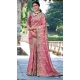 Tissue Silk Embroidered Designer Wear Saree In Pink - 11129199054