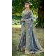 Tissue Silk Embroidered Designer Wear Saree In Grey - 11129199057
