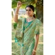 Tissue Silk Embroidered Designer Wear Saree In Pista Green - 11129199059