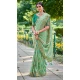Tissue Silk Embroidered Designer Wear Saree In Pista Green - 11129199059