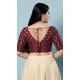 Maroon Brocade Jacquard Work Designer Function Wear Readymade Blouse - 8172180881