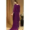 Georgette With Embroidery Work Party Wear Palazzo Salwar Suit In Purple - 8175180898
