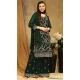 Georgette With Embroidery Work Party Wear Palazzo Salwar Suit In Green - 8175180899