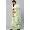 Designer Party Wear Satin Embroidery Work Women Lehenga Choli In Green - 8177180908