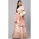 Designer Party Wear Satin Embroidery Work Women Lehenga Choli In Pink - 8177180910