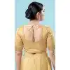 Designer Silk Embroidery Work Party Wear Readymade Blouse In Gold - 8182180931